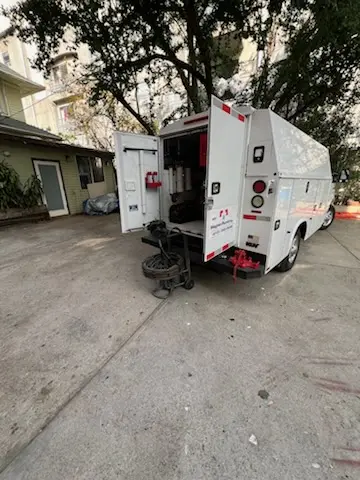 Magnet Plumbing service vehicle on-site for Slab Leak Repair in Doral Park